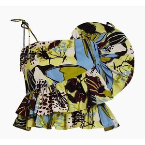 NWT-Tanya Taylor Claudette Draped Floral Tank Size 6